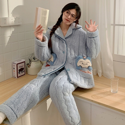 （总）妍景 2025新款夹棉樱桃卡通款家居服