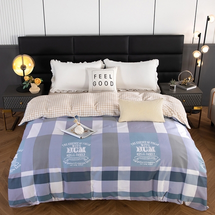 2025新款纯棉加牛奶绒被套 名流格韵