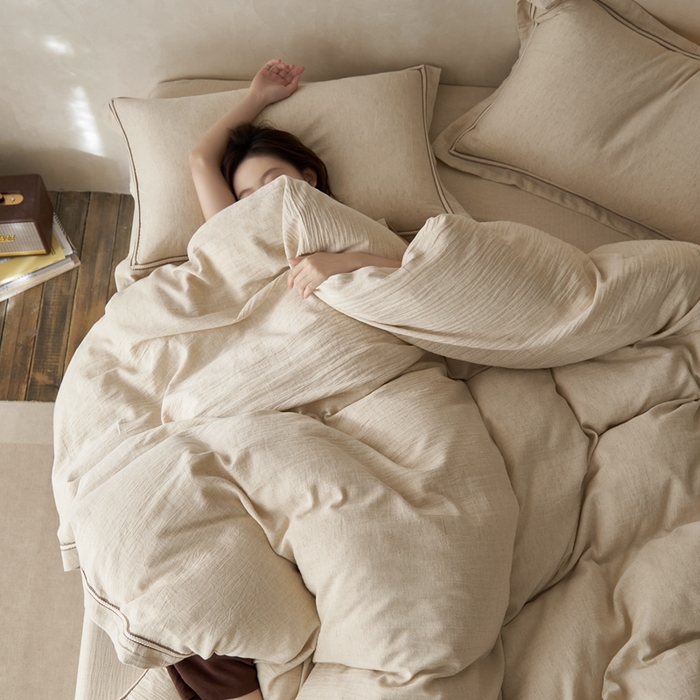 91家纺网 家纺一手货源 找家纺 安莱生活 2025新款人字纹三款工艺款四件套 人字纹麦穗款