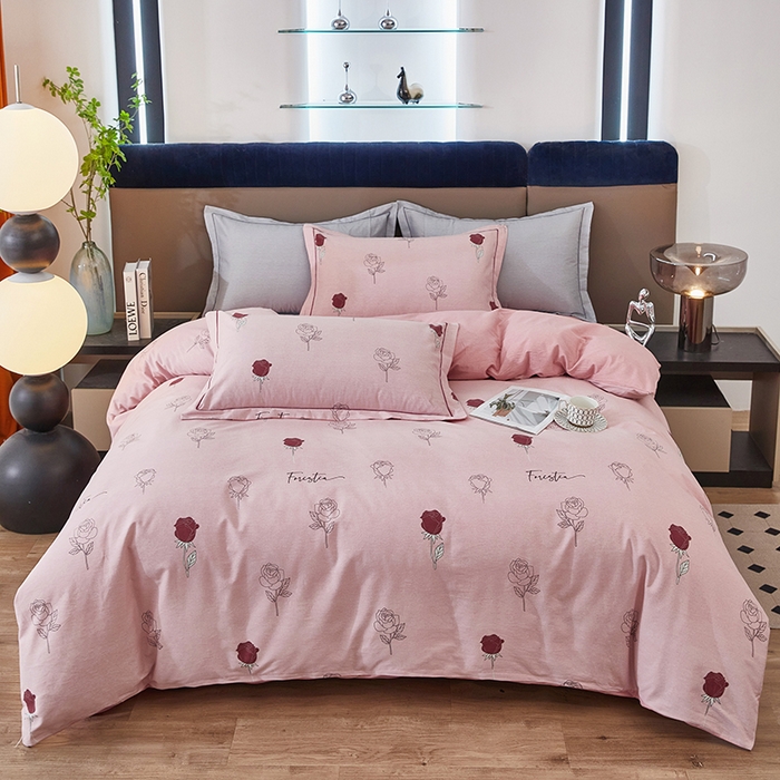 91家纺网 家纺一手货源 找家纺 雲归梦 2024新款加厚全棉生态磨毛大版四件套 爱情海