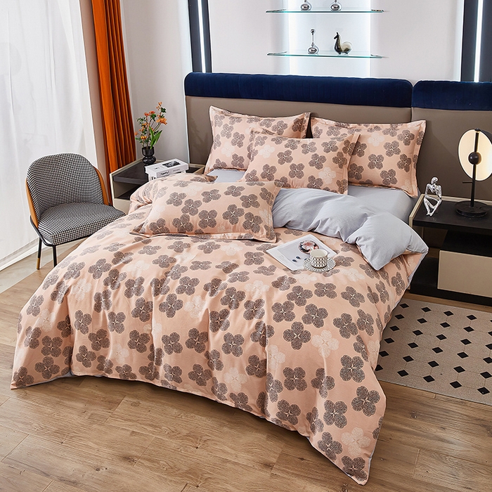 91家纺网 家纺一手货源 找家纺 雲归梦 2024新款加厚全棉生态磨毛大版四件套 飘颖