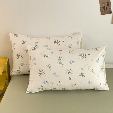 尤米 2025新款有氧针织双层纱单枕套 清梦