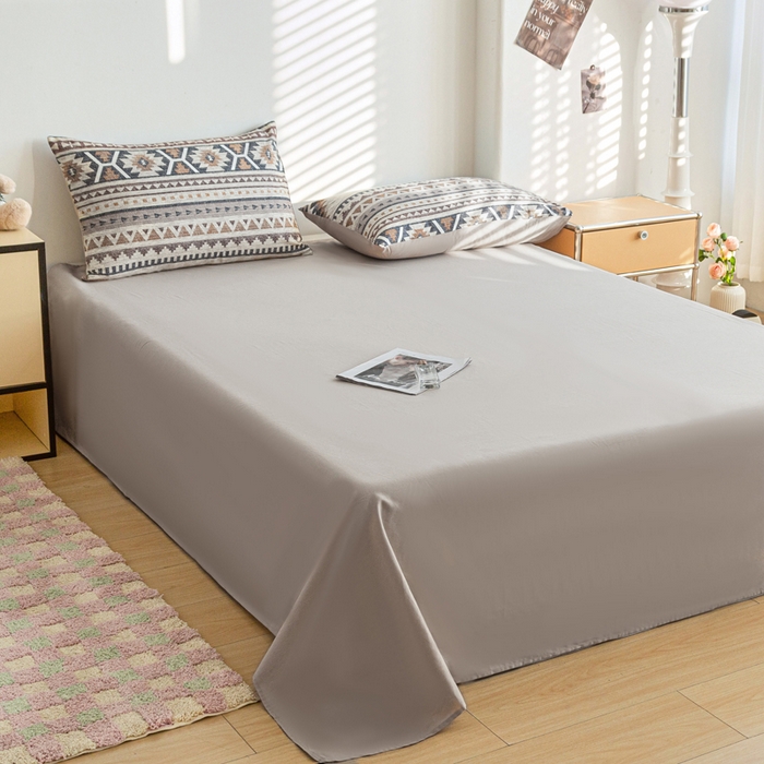 91家纺网 家纺一手货源 找家纺 柠馨 2025新款13372全棉印花四件套无印风系列 波西米亚