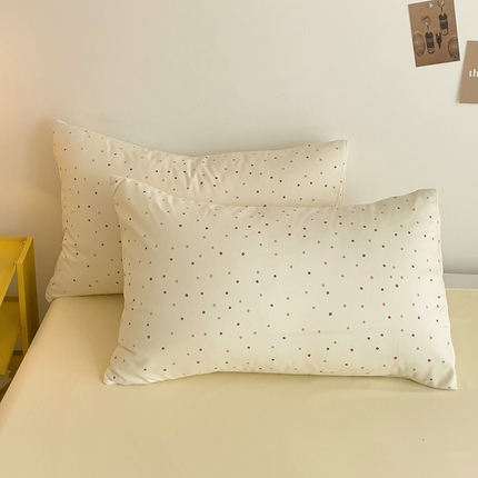 尤米 2025新款有氧针织双层纱单枕套 彩啵啵