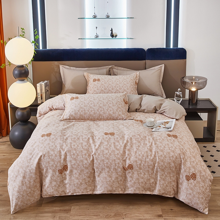 91家纺网 家纺一手货源 找家纺 雲归梦 2024新款加厚全棉生态磨毛大版四件套 悠悠叶