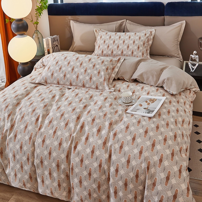 91家纺网 家纺一手货源 找家纺 雲归梦 2024新款加厚全棉生态磨毛大版四件套 经典国度