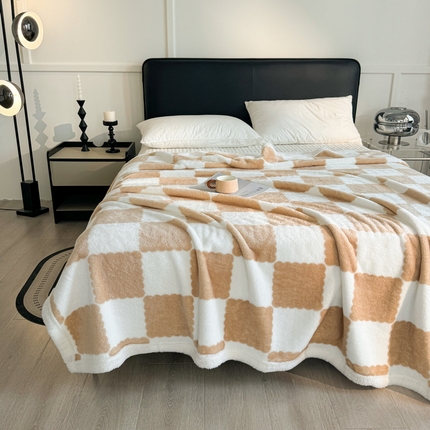 91家纺网 家纺一手货源 找家纺 （总）（买家秀爆款花型 不断货）A类母婴级北极绒毛毯棋盘格毛毯双层毯子牛奶绒毛毯牛奶绒毯子午睡毯珊瑚绒毛毯