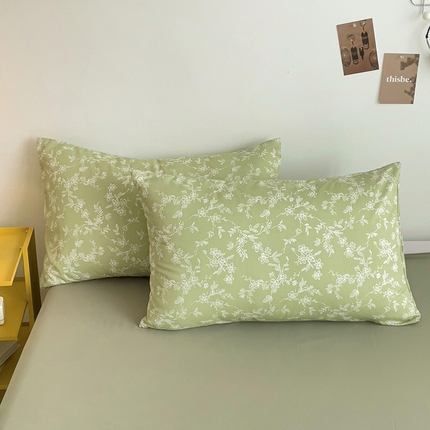 尤米 2025新款有氧针织双层纱单枕套 繁花