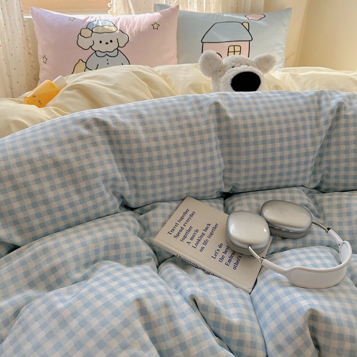 91家纺网 家纺一手货源 找家纺 美乐迪家纺 2025新款全棉绣花四件套 晚安狗狗