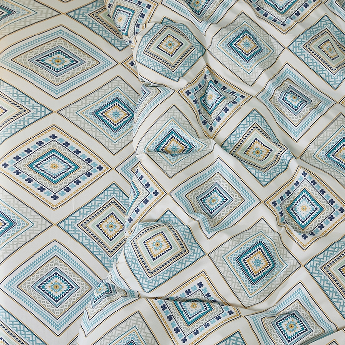 91家纺网 家纺一手货源 找家纺 雲归梦 2024新款加厚全棉生态磨毛大版四件套 悠闲-米