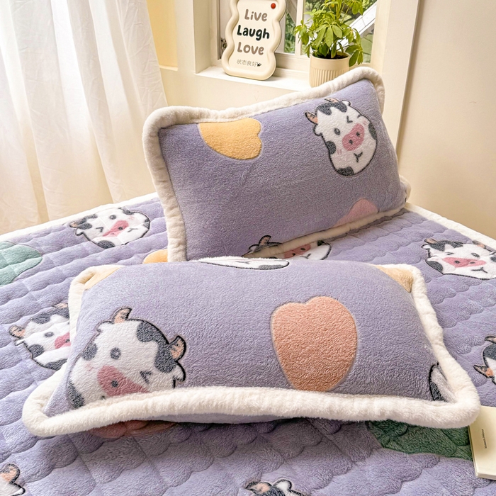 91家纺网 家纺一手货源 找家纺 梦初语 2025新款高克重雪花绒床垫褥床护垫--学生款 超级牛牛