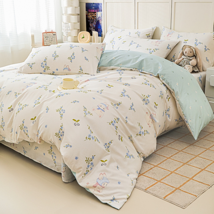 91家纺网 家纺一手货源 找家纺 （总）金鑫汇家纺 2025新款全棉印花四件套