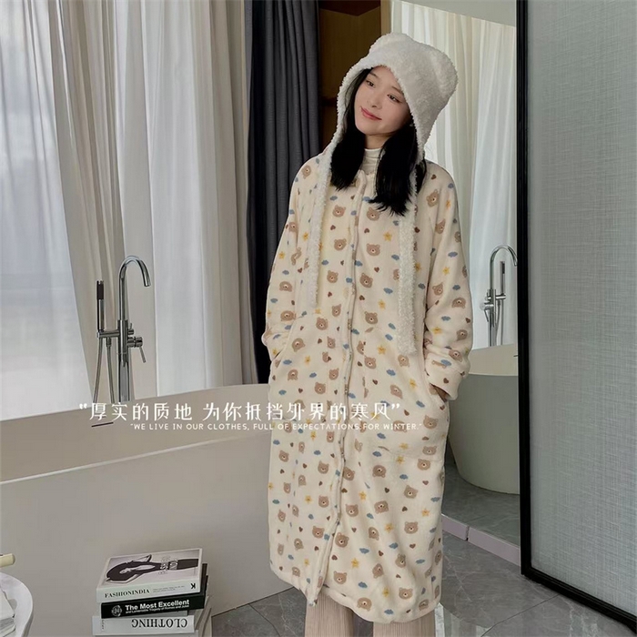 91家纺网 家纺一手货源 找家纺 （总）妍景家居生活馆 2024新款卡蒙小熊睡袍家居服