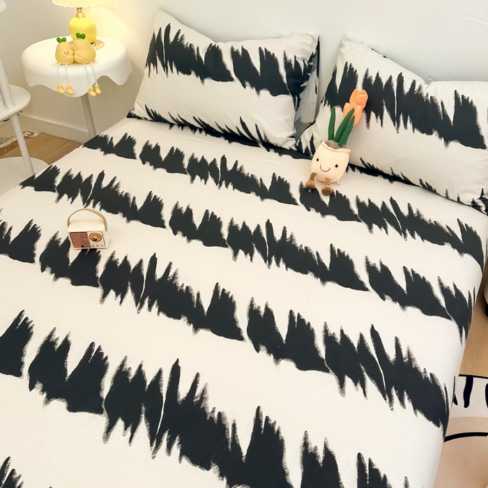 91家纺网 家纺一手货源 找家纺 简宜家居（朝初家纺） 2025新款40支全棉A版床笠 波纹