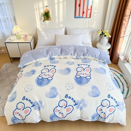 天之爱 2025新款全棉印花单被套 晴天小兔