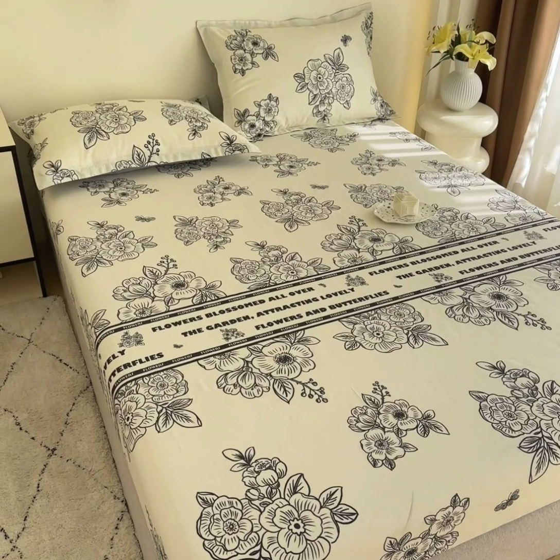 91家纺网 家纺一手货源 找家纺 天之爱 2026新款全棉印花单床笠 安曼【床笠】