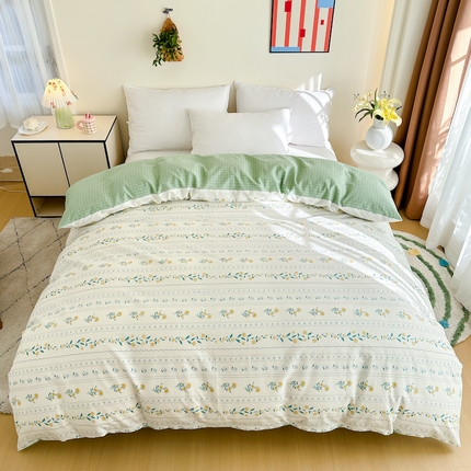天之爱 2025新款全棉印花单被套 花语初晴