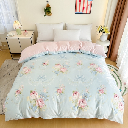 天之爱 2025新款全棉印花单被套 花涧烟雨
