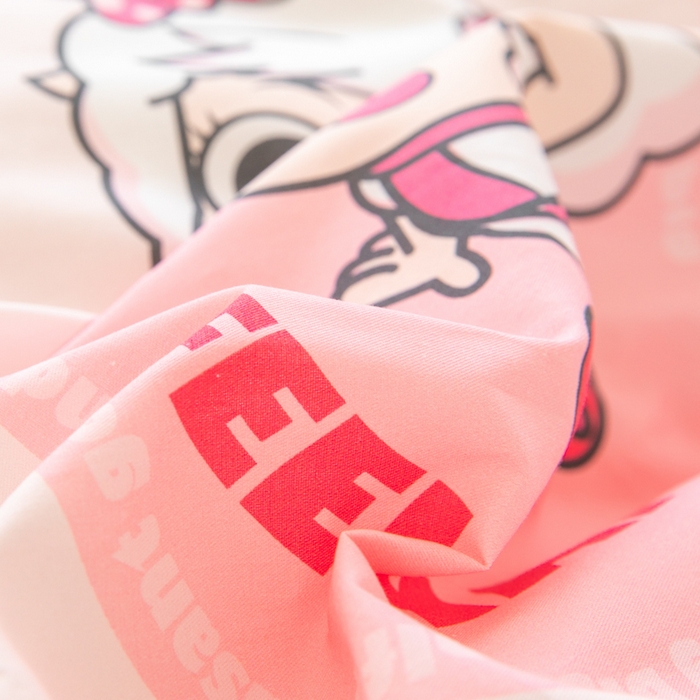 91家纺网 家纺一手货源 找家纺 简宜家居（朝初家纺） 2025新款40支斜纹12868纯棉全棉喜羊羊灰太狼系列四件套 爱心美羊羊