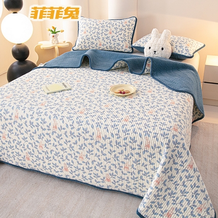 91家纺网 家纺一手货源 找家纺 （总）恒尚居 2025新款纯棉牛奶绒双拼床盖 双面两用夹棉床单床褥垫-冬款四季通用