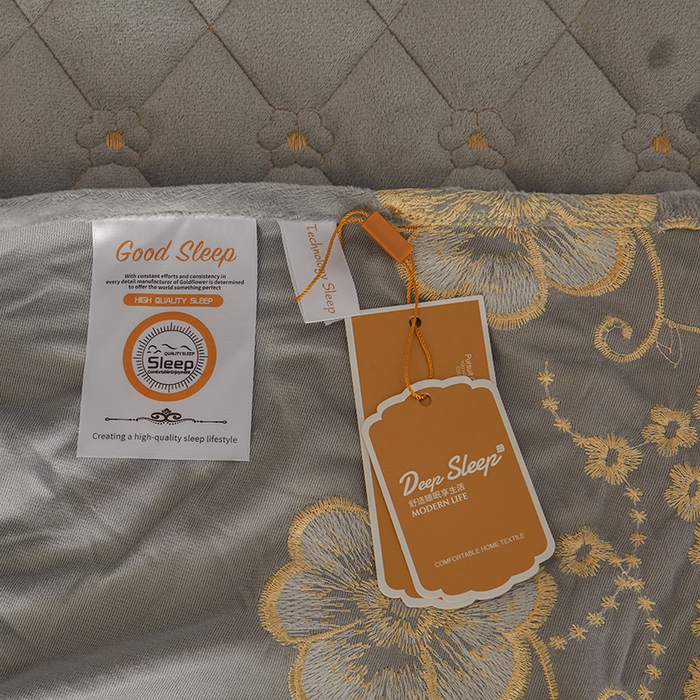 91家纺网 家纺一手货源 找家纺 罗艺轩 2025新款婴儿绒双层夹棉可拆卸床裙四件套-花语 花语-高级灰