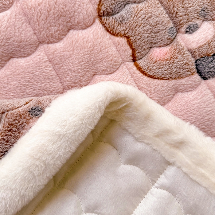 91家纺网 家纺一手货源 找家纺 梦初语 2025新款高克重雪花绒床垫褥床护垫--学生款 星星熊宝