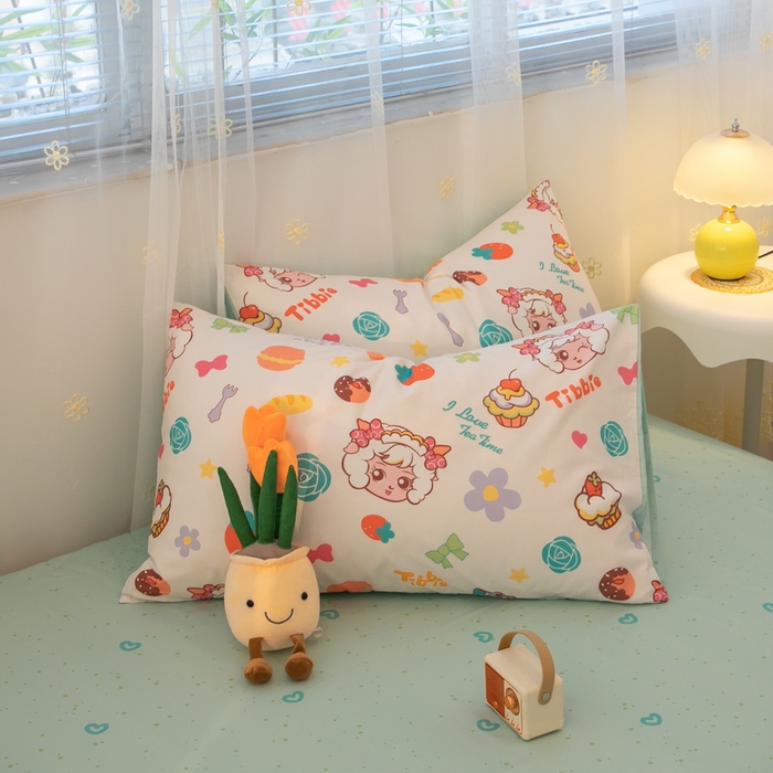 91家纺网 家纺一手货源 找家纺 简宜家居（朝初家纺） 2025新款40支斜纹12868纯棉全棉喜羊羊灰太狼系列四件套 羊羊烘培屋