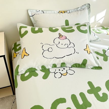 天之爱 2025新款全棉印花单枕套 萌宝儿