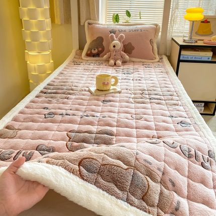 梦初语 2025新款高克重雪花绒床垫褥床护垫--学生款 星星熊宝
