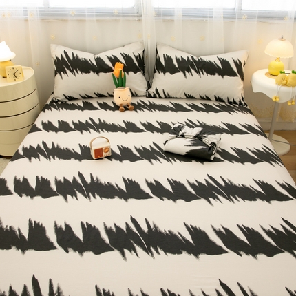 91家纺网 家纺一手货源 找家纺 简宜家居（朝初家纺） 2025新款40支全棉A版床笠 波纹