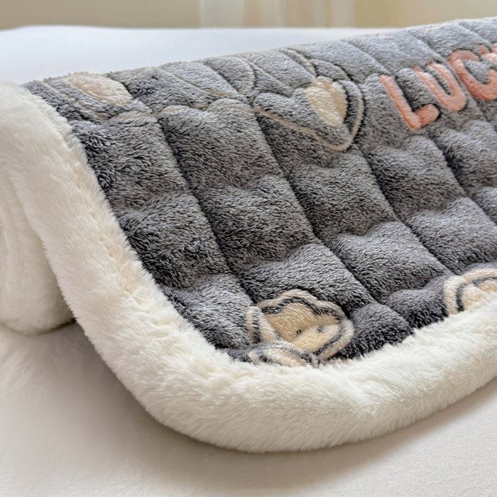 91家纺网 家纺一手货源 找家纺 梦初语 2025新款高克重雪花绒床垫褥床护垫--学生款 幸运小熊