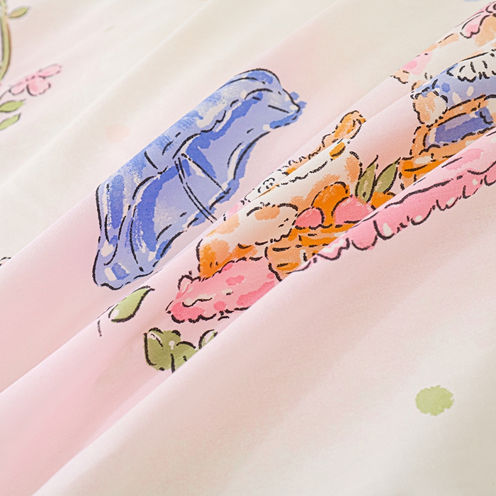 91家纺网 家纺一手货源 找家纺 金鑫汇家纺 2025新款全棉印花单枕套 喵喵日记