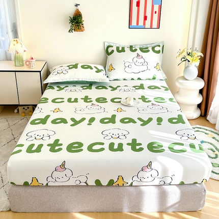 91家纺网 家纺一手货源 找家纺 天之爱 2025新款全棉印花单床笠 萌宝儿【床笠】