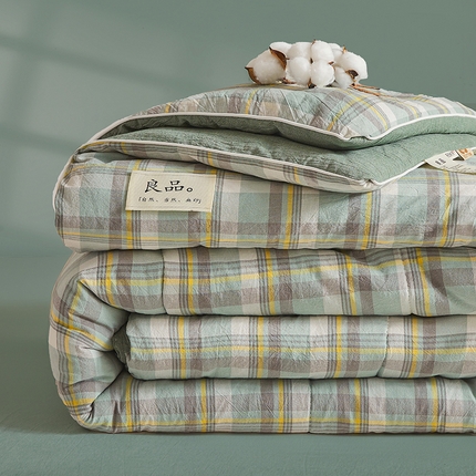 91家纺网 家纺一手货源 找家纺 梦初语 2025新款四季款良品棉花被子家用被芯 雅致格