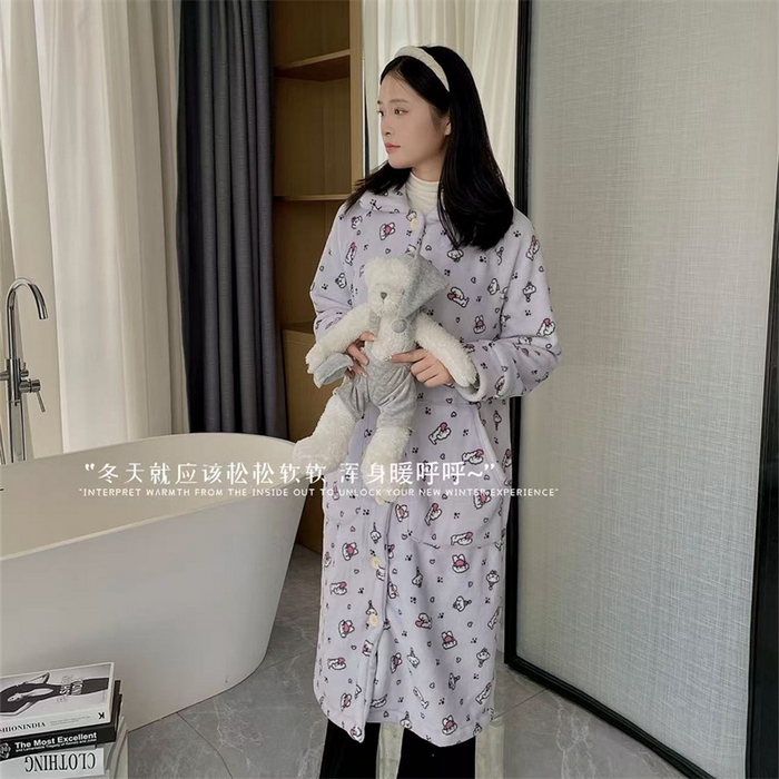 91家纺网 家纺一手货源 找家纺 （总）妍景家居生活馆 2024新款卡蒙小熊睡袍家居服