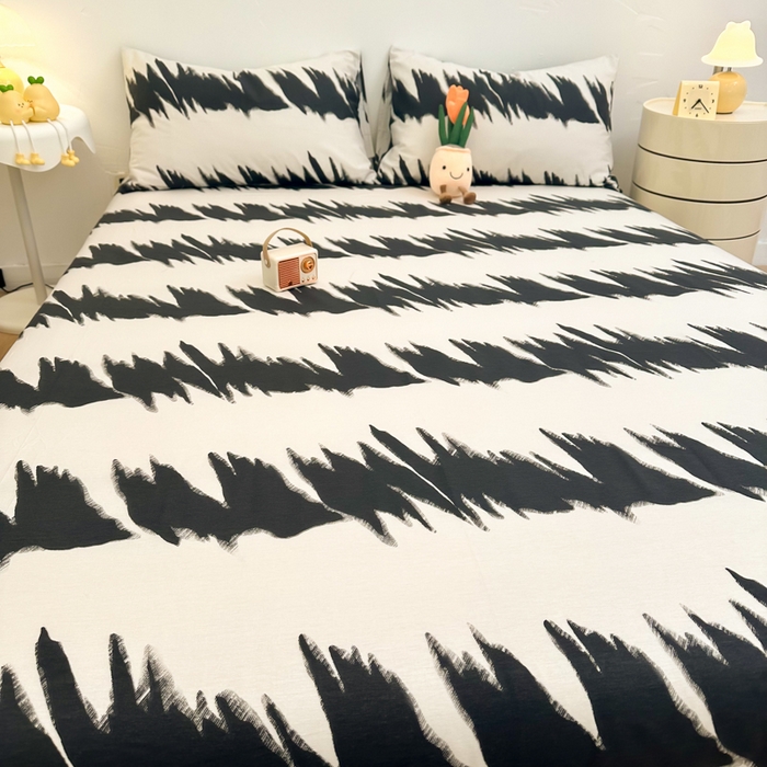 91家纺网 家纺一手货源 找家纺 简宜家居（朝初家纺） 2025新款40支全棉A版床笠 波纹