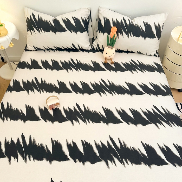 91家纺网 家纺一手货源 找家纺 简宜家居（朝初家纺） 2025新款40支全棉A版床笠 波纹