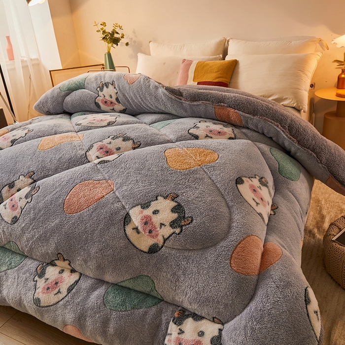 91家纺网 家纺一手货源 找家纺 梦初语 2025新款雪花绒羊羔绒厚实保暖被子被芯 勇敢牛牛