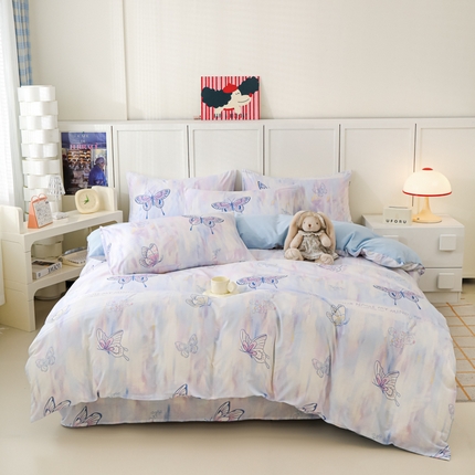 金鑫汇家纺 2025新款全棉印花单被套 梦蝶