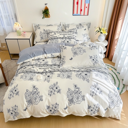 91家纺网 家纺一手货源 找家纺 天之爱 2026新款全棉印花四件套 安曼