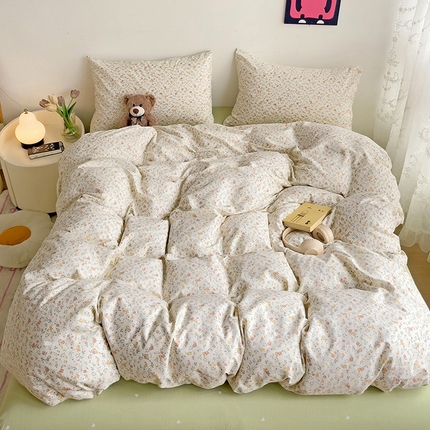 91家纺网 家纺一手货源 找家纺 （总）卡普家居 2025新款法式全棉小香风碎花四件套-小红书拍摄