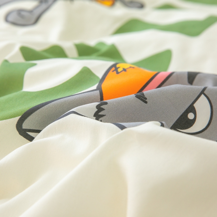 91家纺网 家纺一手货源 找家纺 简宜家居（朝初家纺） 2025新款40支斜纹12868纯棉全棉喜羊羊灰太狼系列四件套 快乐无忧