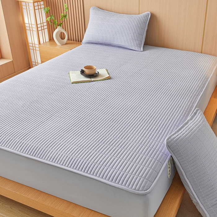 91家纺网 家纺一手货源 找家纺 雅萱家纺 2025新款A类亲肤简约款大豆床笠 宝石蓝-床笠