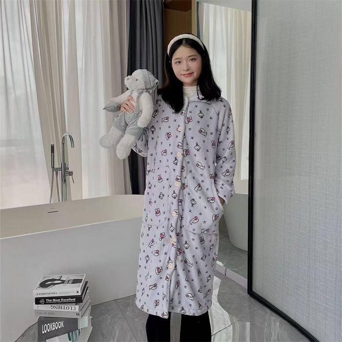 91家纺网 家纺一手货源 找家纺 （总）妍景家居生活馆 2024新款卡蒙小熊睡袍家居服