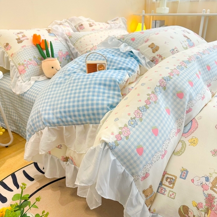 91家纺网 家纺一手货源 找家纺 （总）简宜家居（朝初家纺） 2025新款40支13070全棉花边款四件套