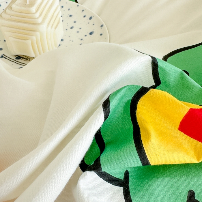 91家纺网 家纺一手货源 找家纺 天之爱 2025新款全棉印花单枕套 恐龙告白