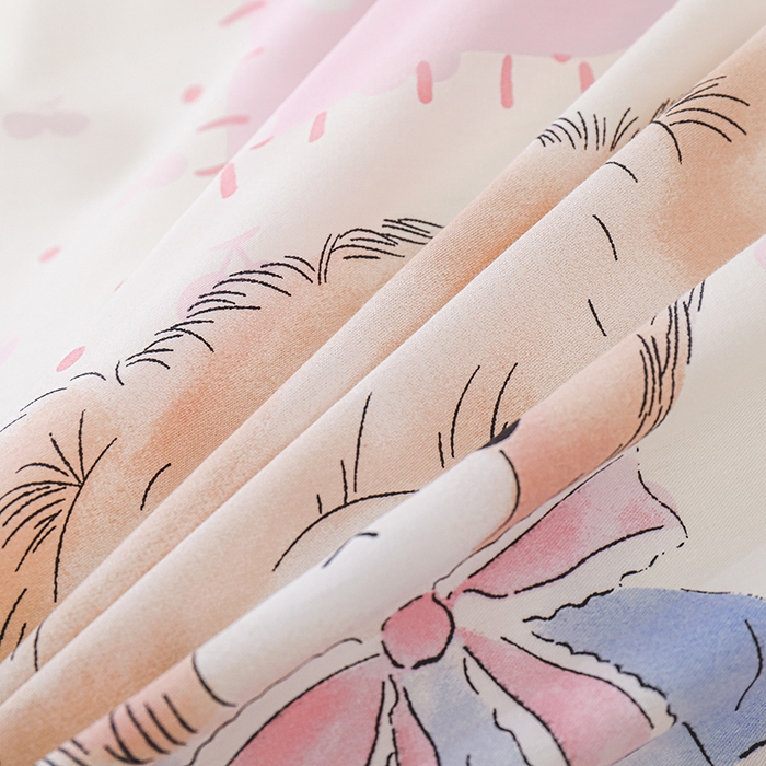 91家纺网 家纺一手货源 找家纺 金鑫汇家纺 2025新款全棉印花单枕套 熊熊精灵