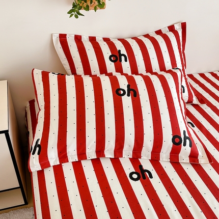 91家纺网 家纺一手货源 找家纺 天之爱 2025新款全棉印花单枕套 北欧风情