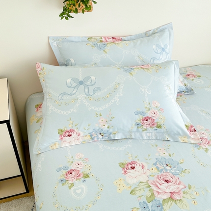 天之爱 2026新款全棉印花单枕套 花涧烟雨