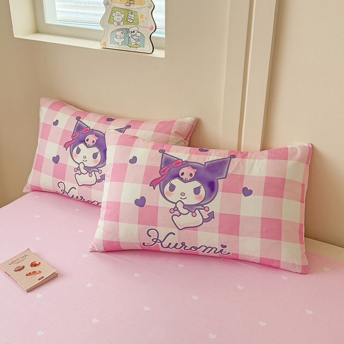 91家纺网 家纺一手货源 找家纺 （总）玉元坊 2025年新款三丽鸥系列数码印花纯棉全棉床裙三件套四件套-简约基础款